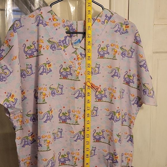 Elsie of Miami,lavender pink Dino, 2 lg pockets,Tapered back string belt. - Picture 4 of 8